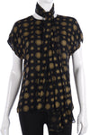 Fink Model Fabulous Vintage Top and Scarf Black and Gold UK Size 12 - Ava & Iva