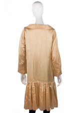 Vintage Satin Evening Coat Gold Size M - Ava & Iva