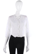 Vintage white lace button down top size M - Ava & Iva