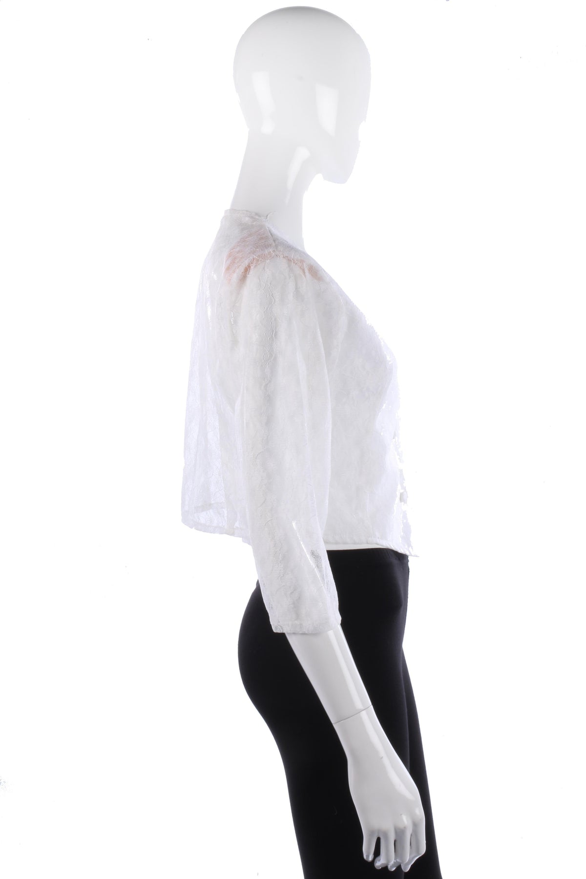 Vintage white lace button down top size M - Ava & Iva