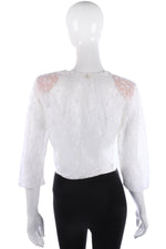 Vintage white lace button down top size M - Ava & Iva