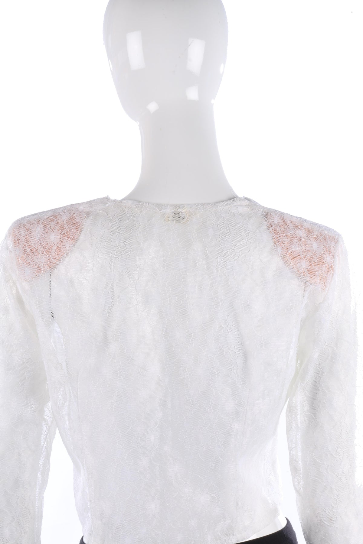 Vintage white lace button down top size M - Ava & Iva