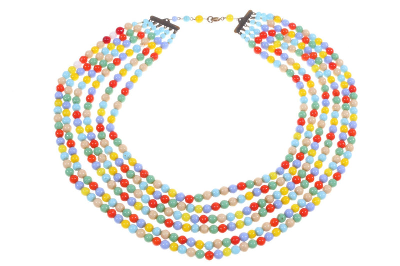 Multicoloured collar necklace