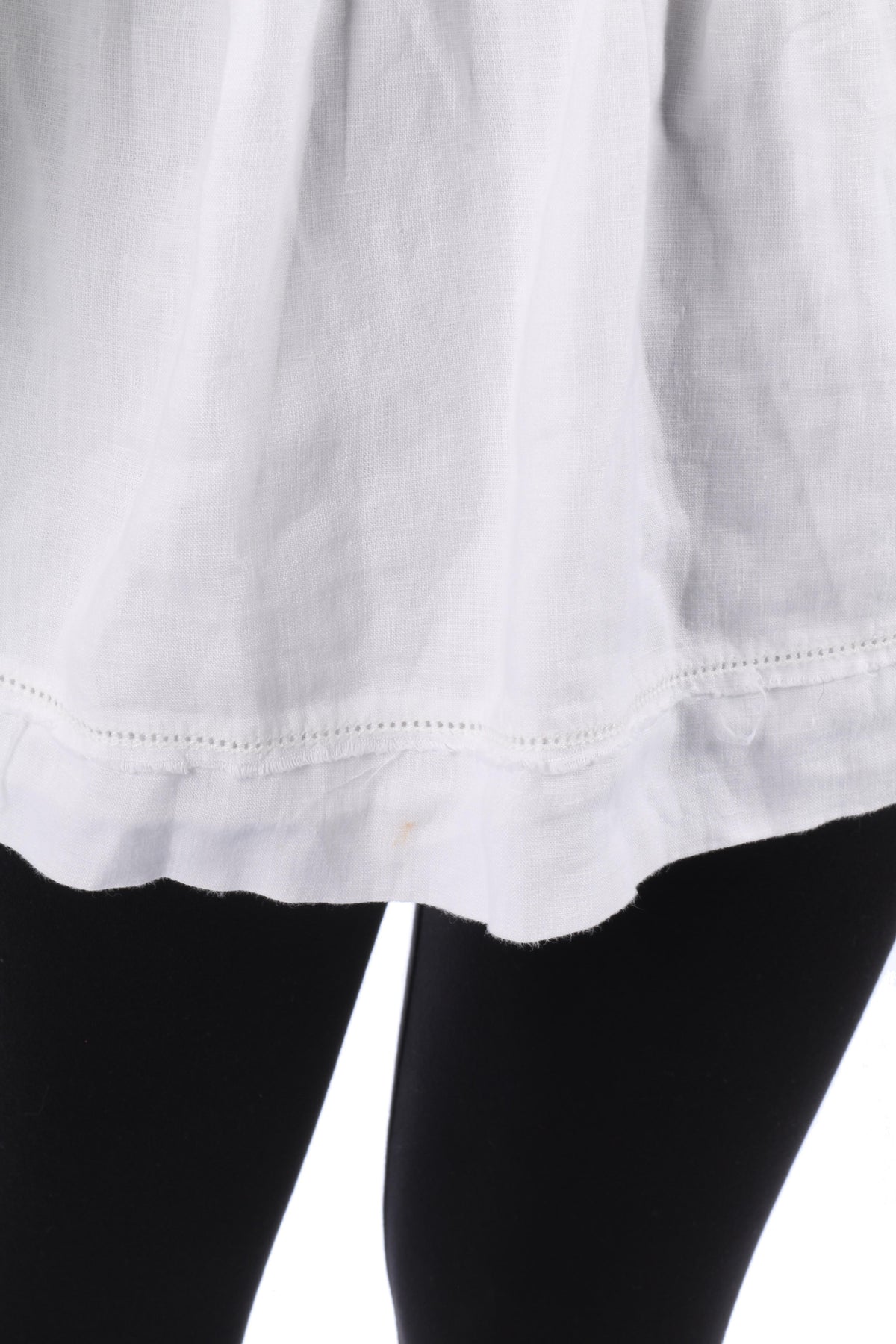 DKNY Jacket White Linen with Tie Waist Size 8 (M) - Ava & Iva