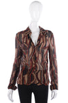 Taifun Blouse Brown Red and Cream UK Size 10 - Ava & Iva