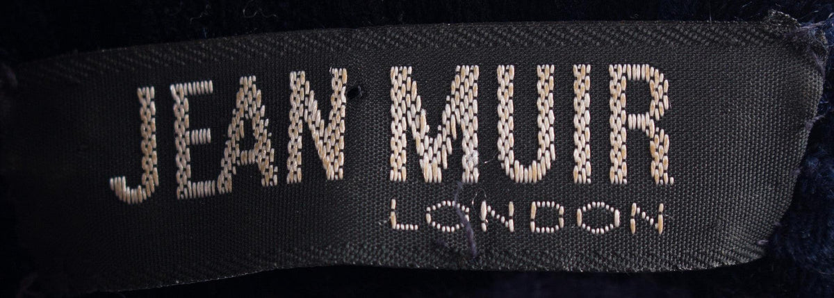 Jean Muir London Vintage  Ribbed Jacket Deep Blue Velvet size S - Ava & Iva