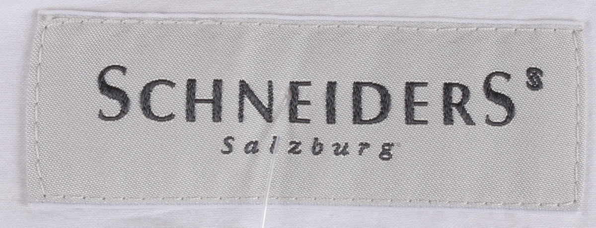 Schneiders white cotton blouse with ruffle details size M - Ava & Iva