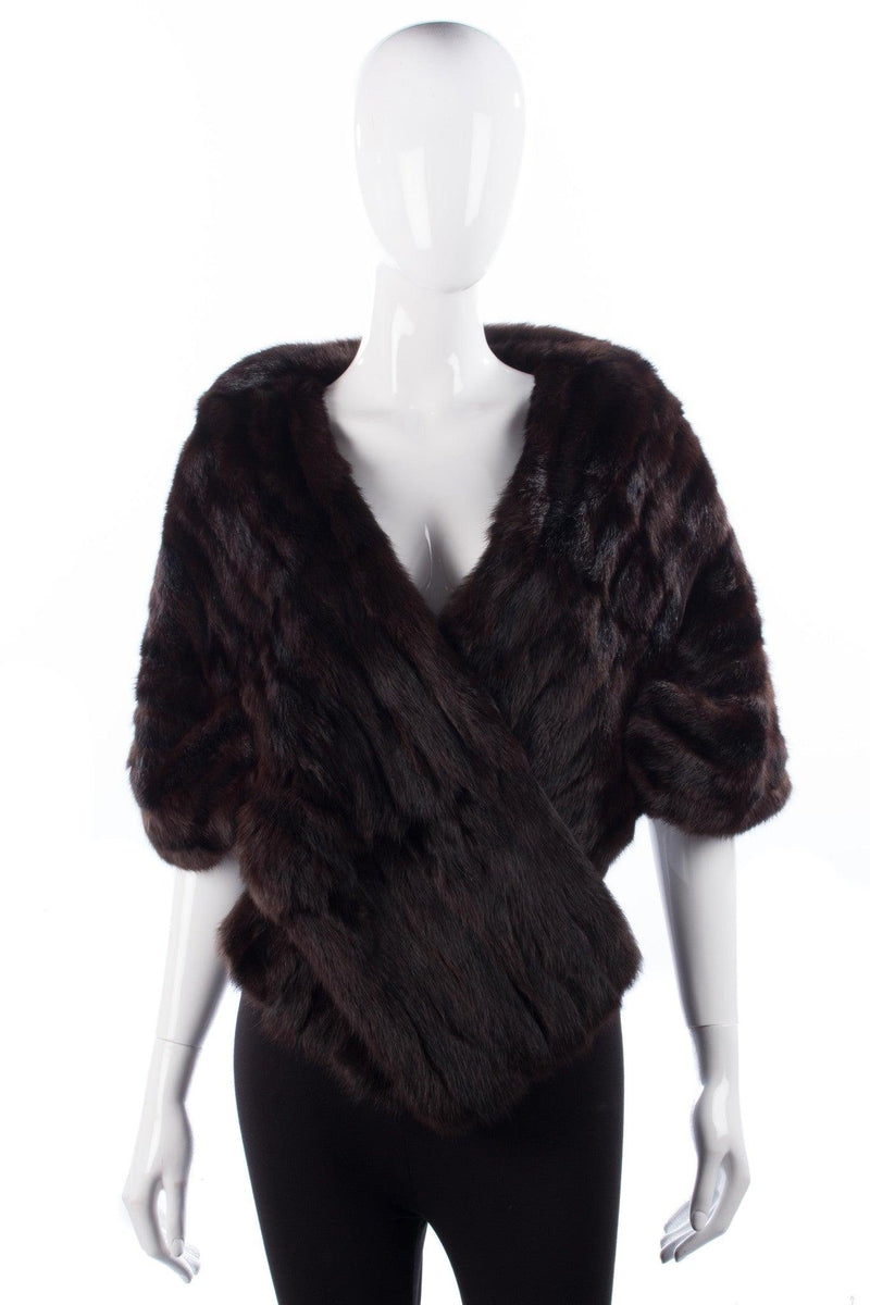 Fabulous Vintage Dark Brown Fur Stole One Size - Ava & Iva