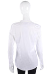 Schneiders white cotton blouse with ruffle details size M - Ava & Iva