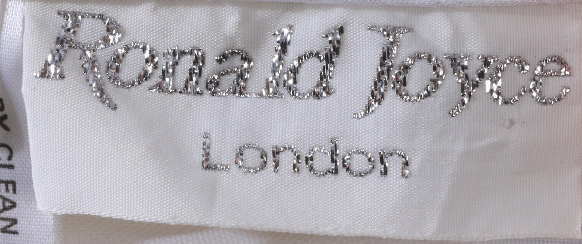 Ronald Joyce white wedding dress with ruffle train - Ava & Iva