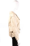 Taube cream leather jacket side