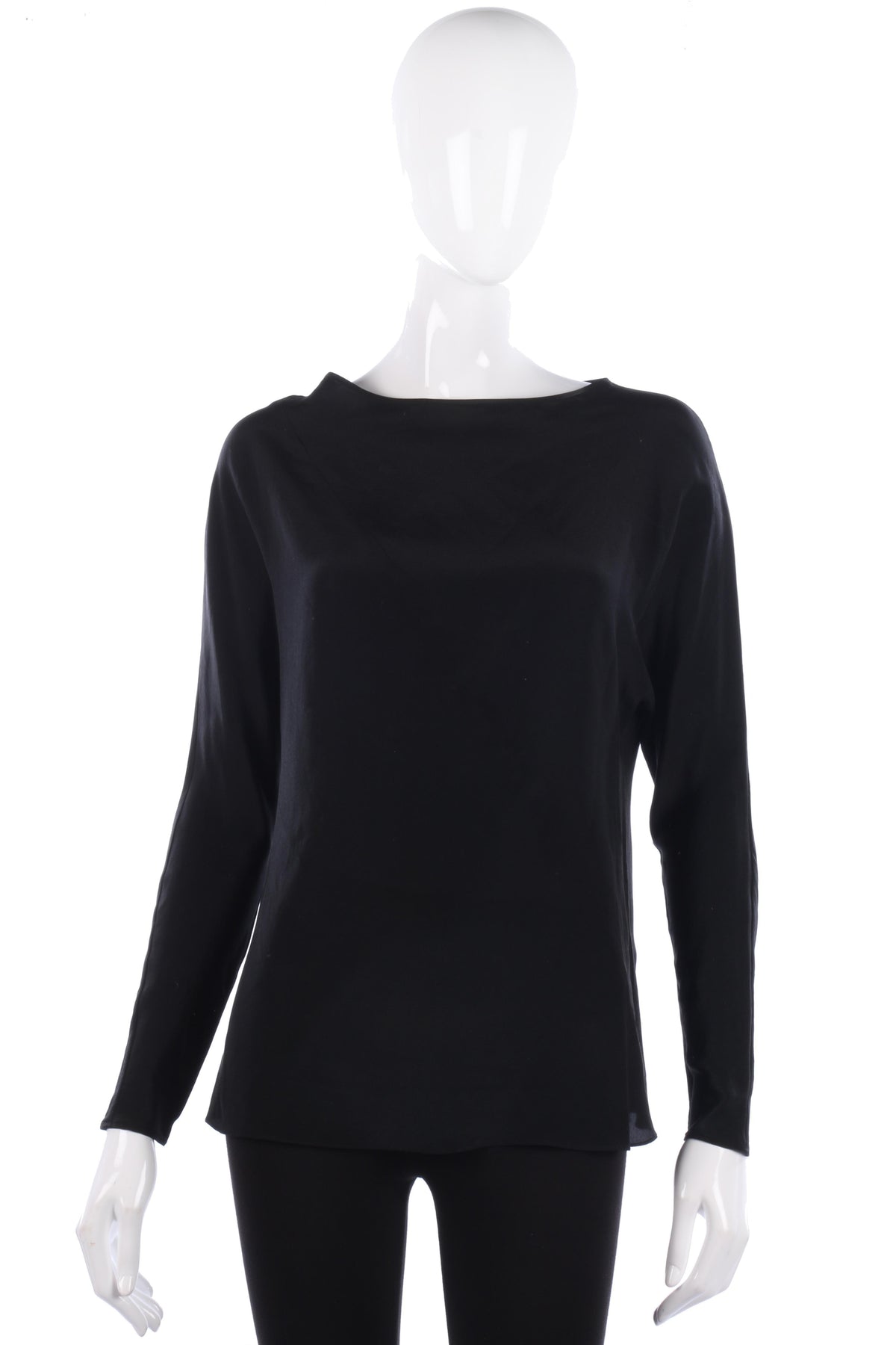 Red Admiral Black 100% Silk Blouse Size S - Ava & Iva