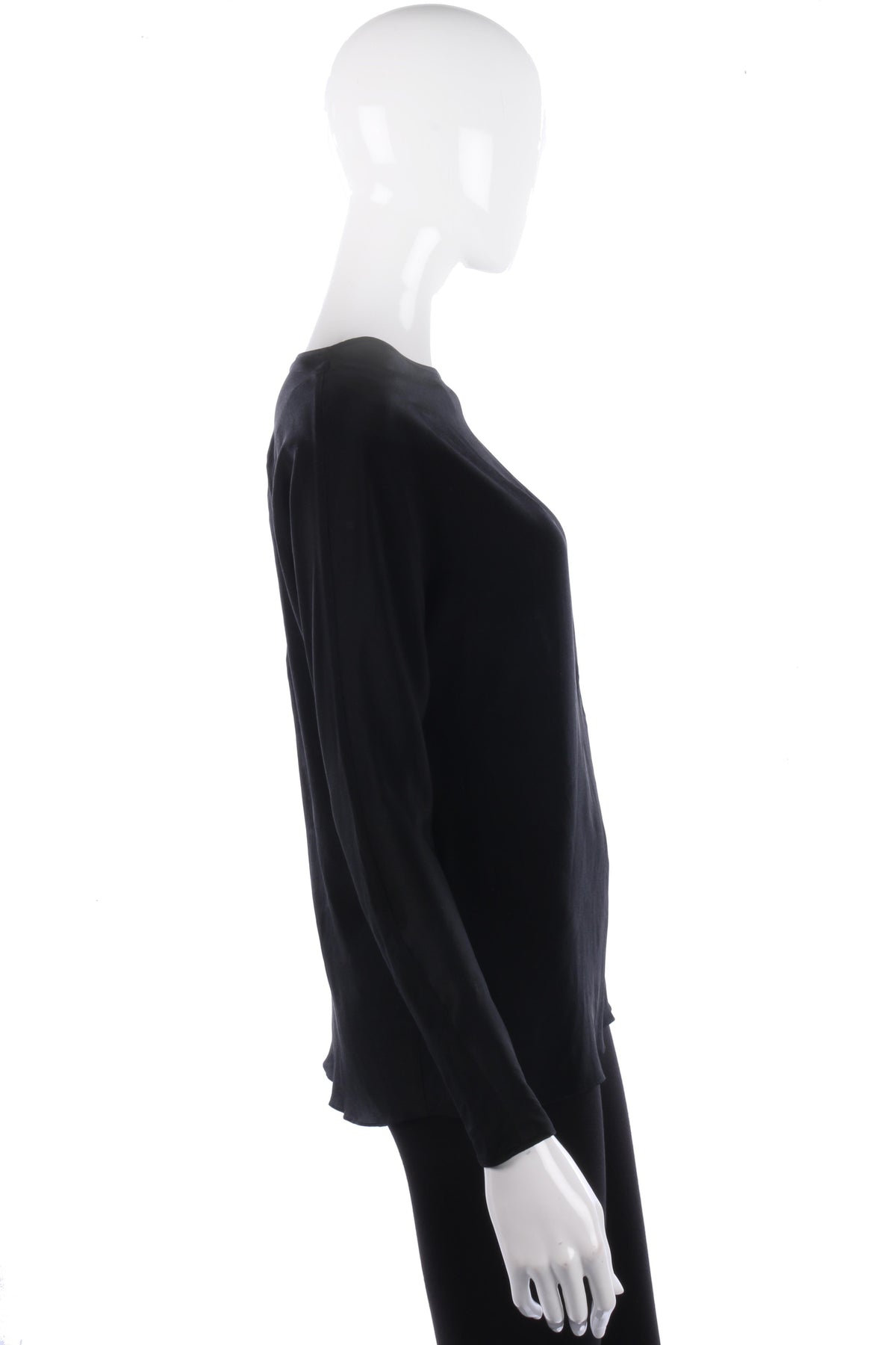 Red Admiral Black 100% Silk Blouse Size S - Ava & Iva