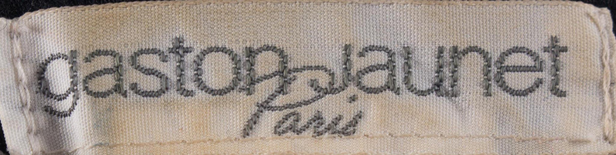 Gaston Jaunet Paris Vintage Dress. Black and Brown Wool UK12/14 - Ava & Iva