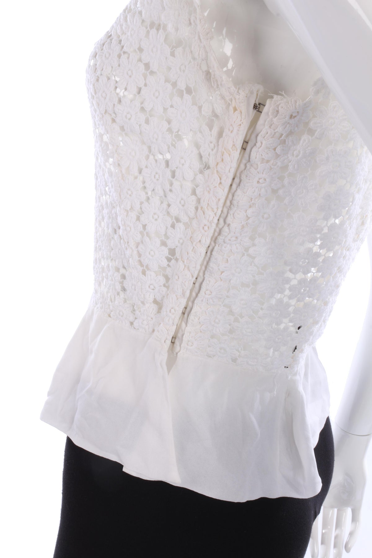 Fabulous 1950's vintage flower lace and crepe top size S - Ava & Iva