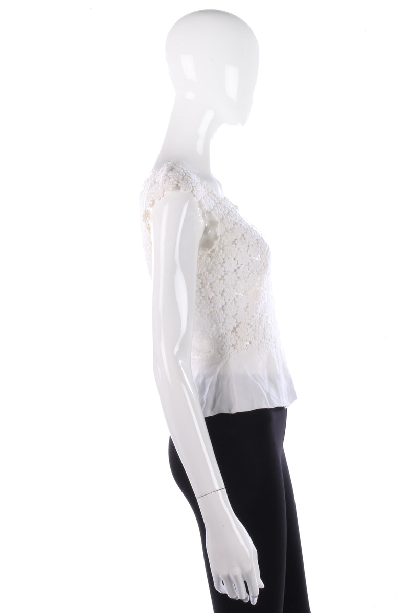 Fabulous 1950's vintage flower lace and crepe top size S - Ava & Iva