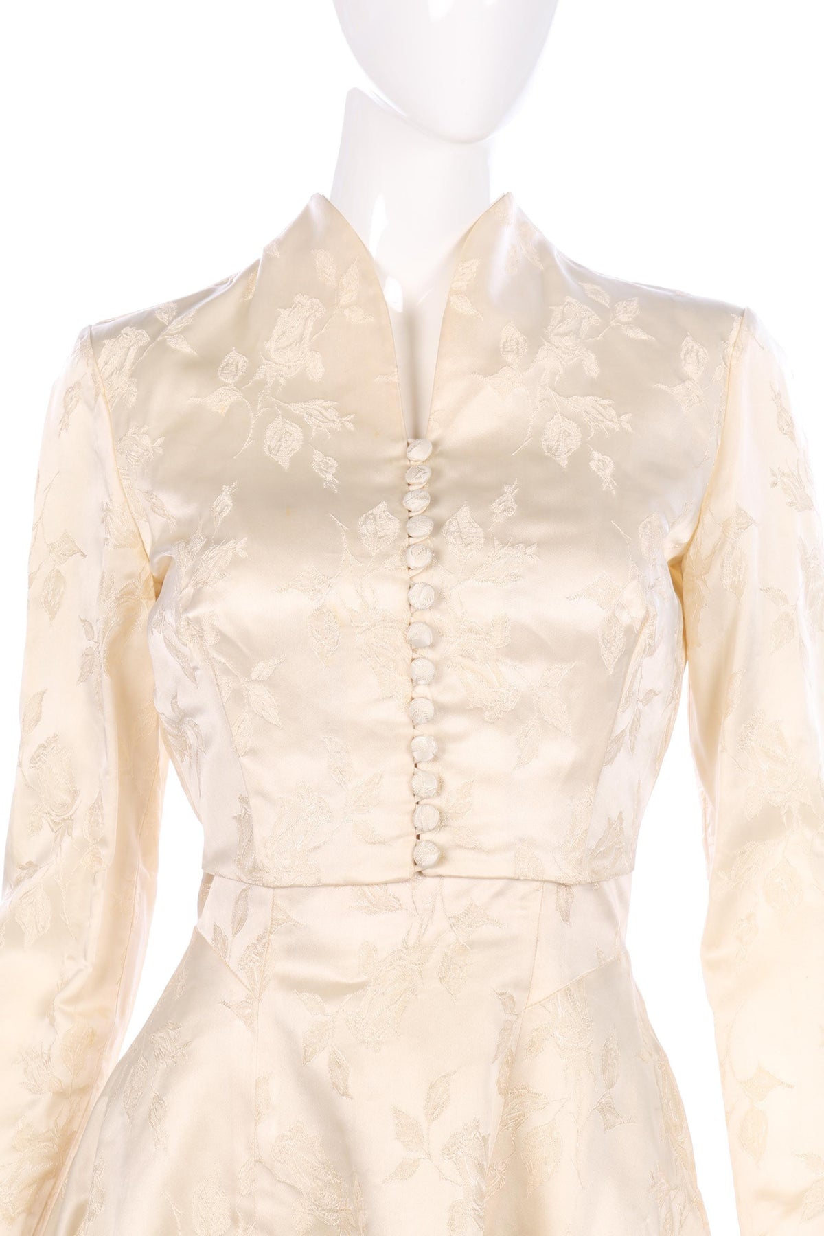 Short vintage strapless wedding dress and matching jacket size S - Ava & Iva