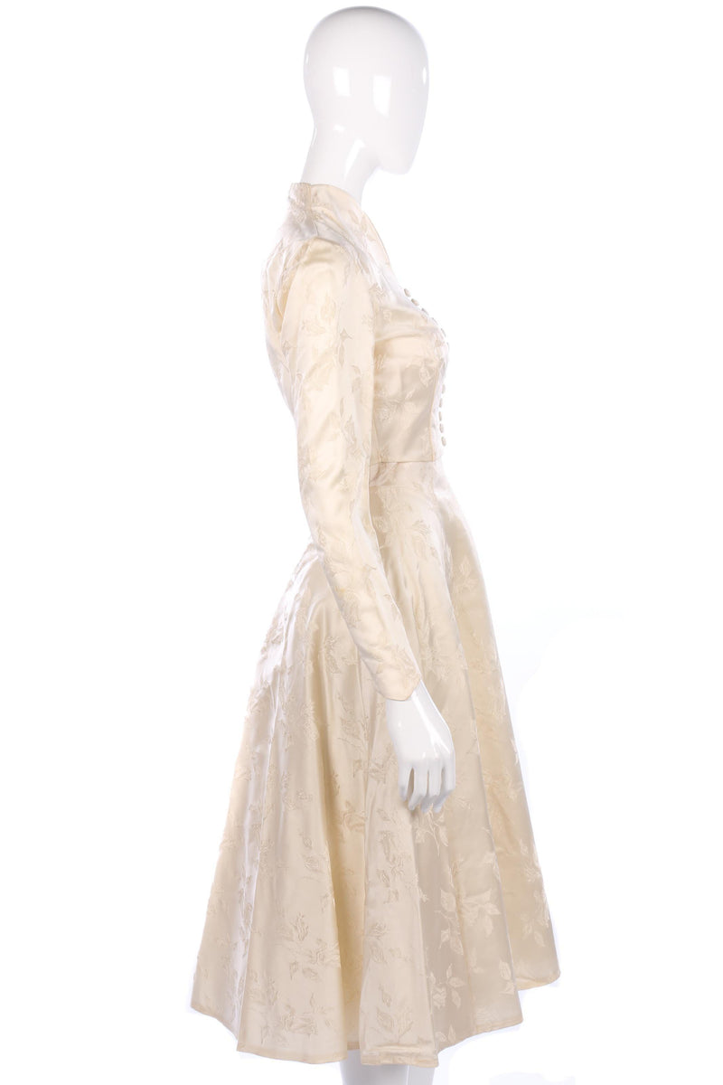 Short vintage strapless wedding dress and matching jacket size S - Ava & Iva