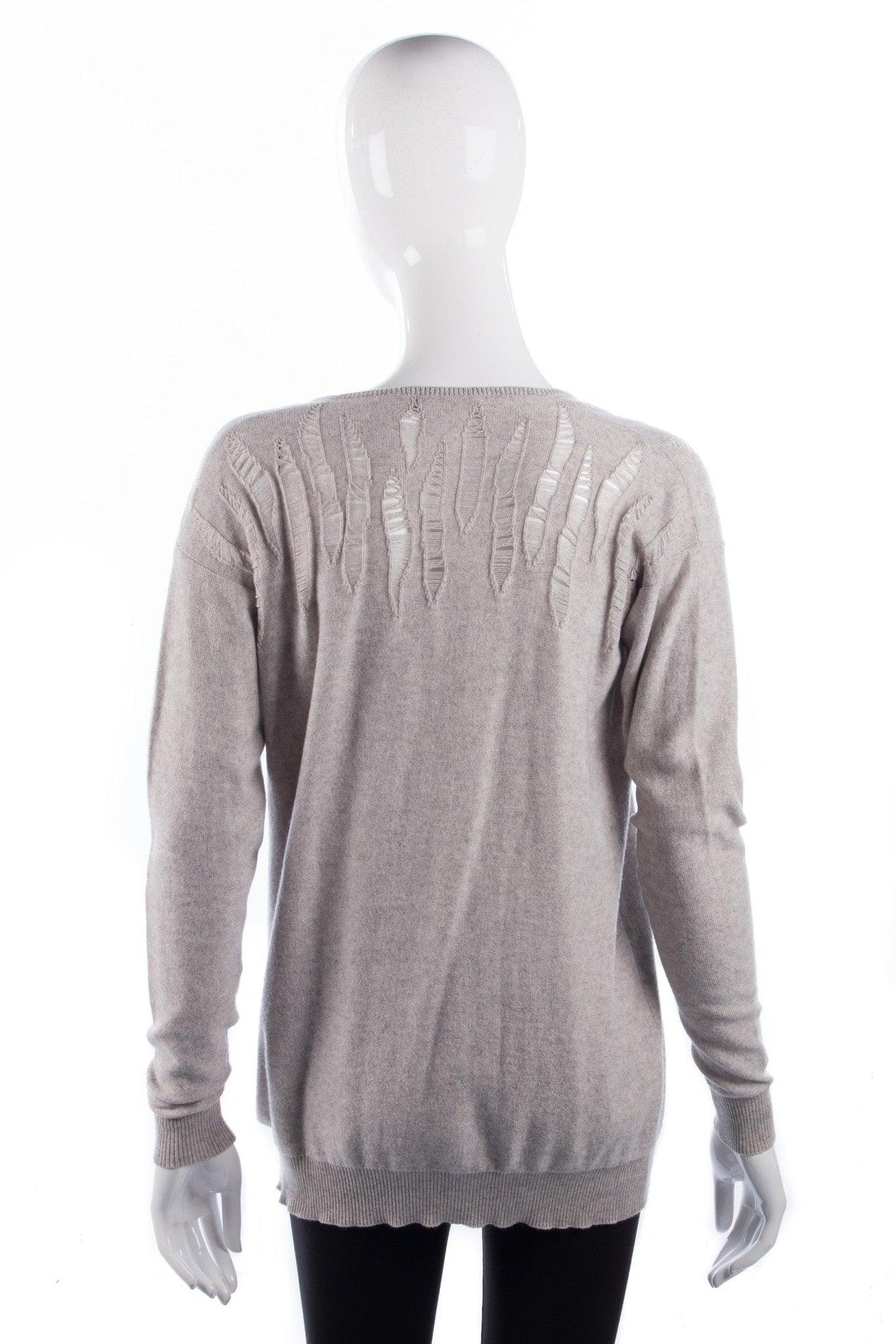 Stella McCartney Jumper Cotton Cashmere and Silk Mix Grey Size 38 (UK8) - Ava & Iva