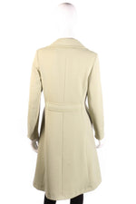 Long light green coat back