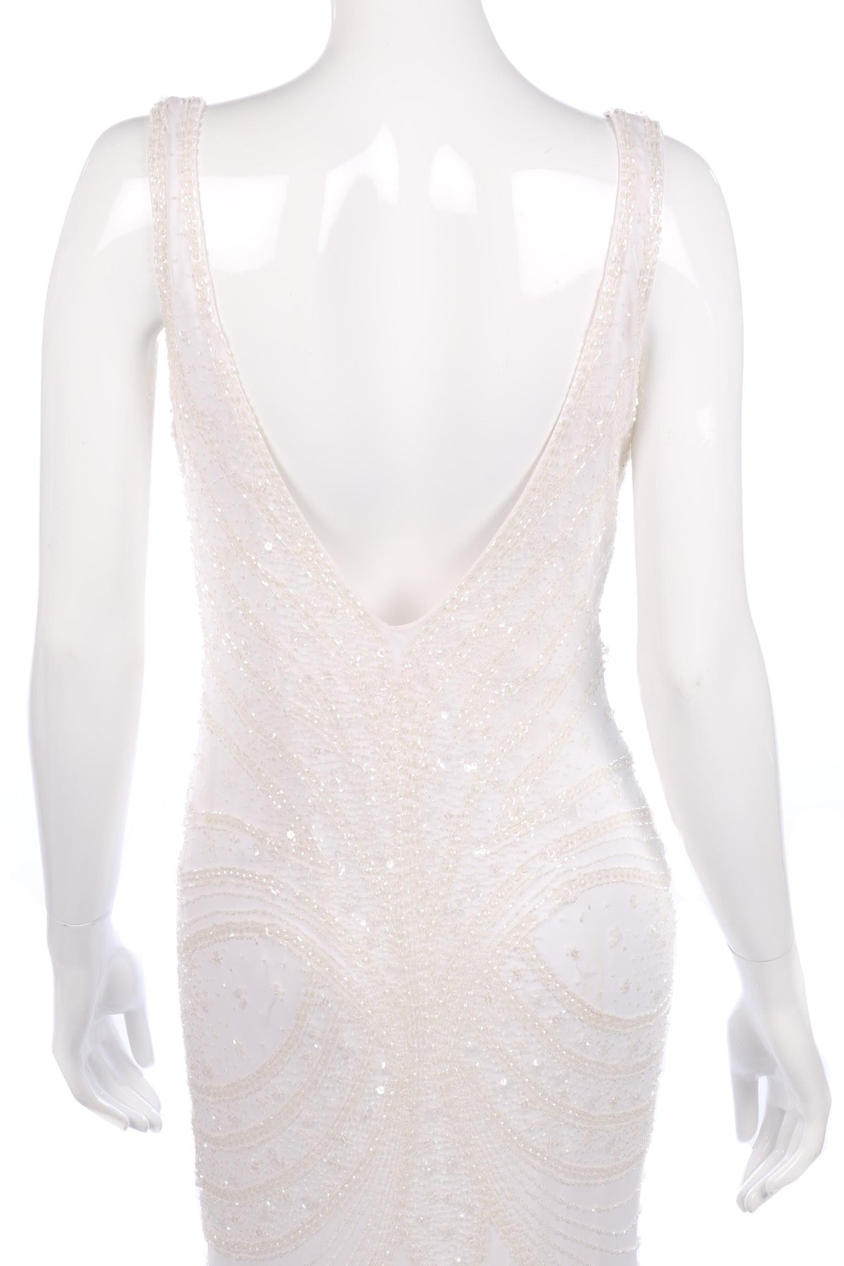 Anoushka Beaded Wedding Dress White Size 10 - Ava & Iva