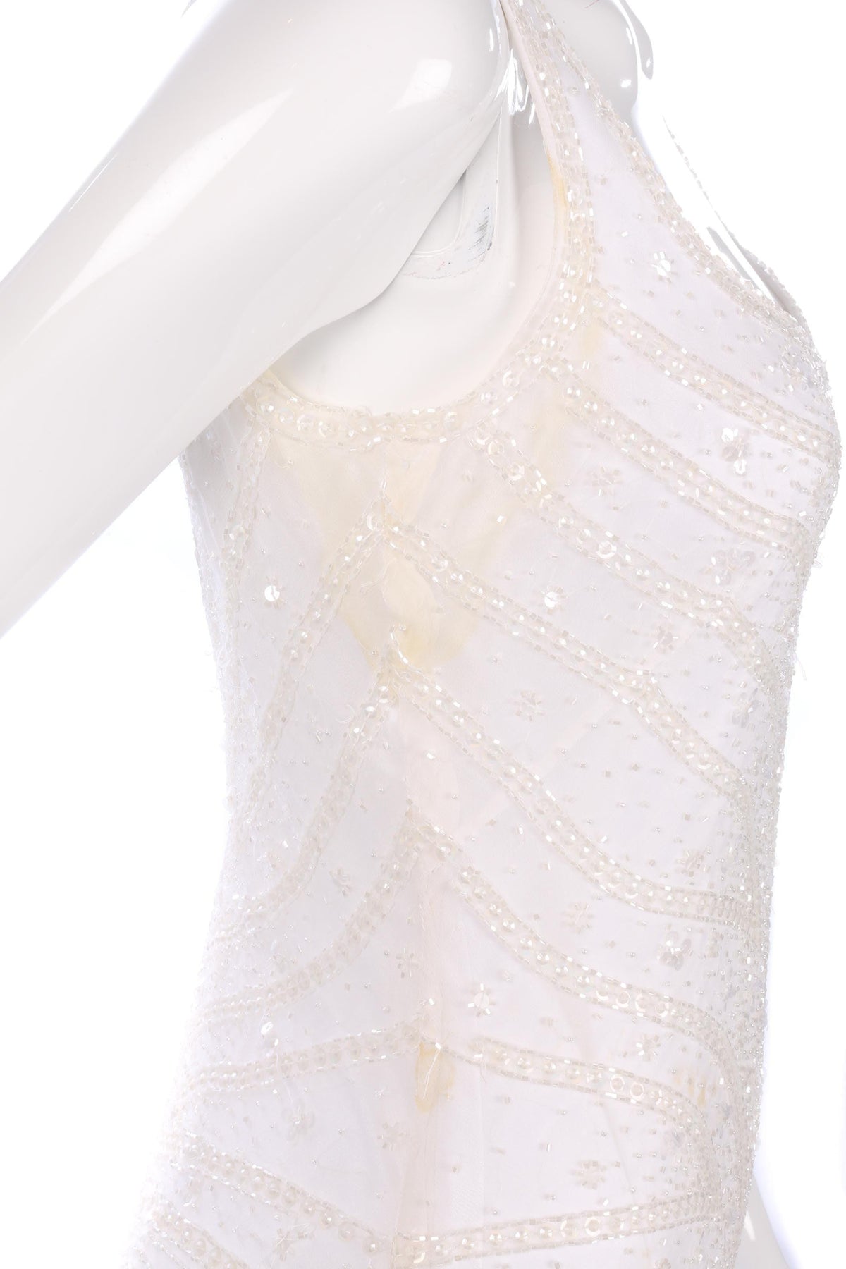 Anoushka Beaded Wedding Dress White Size 10 - Ava & Iva