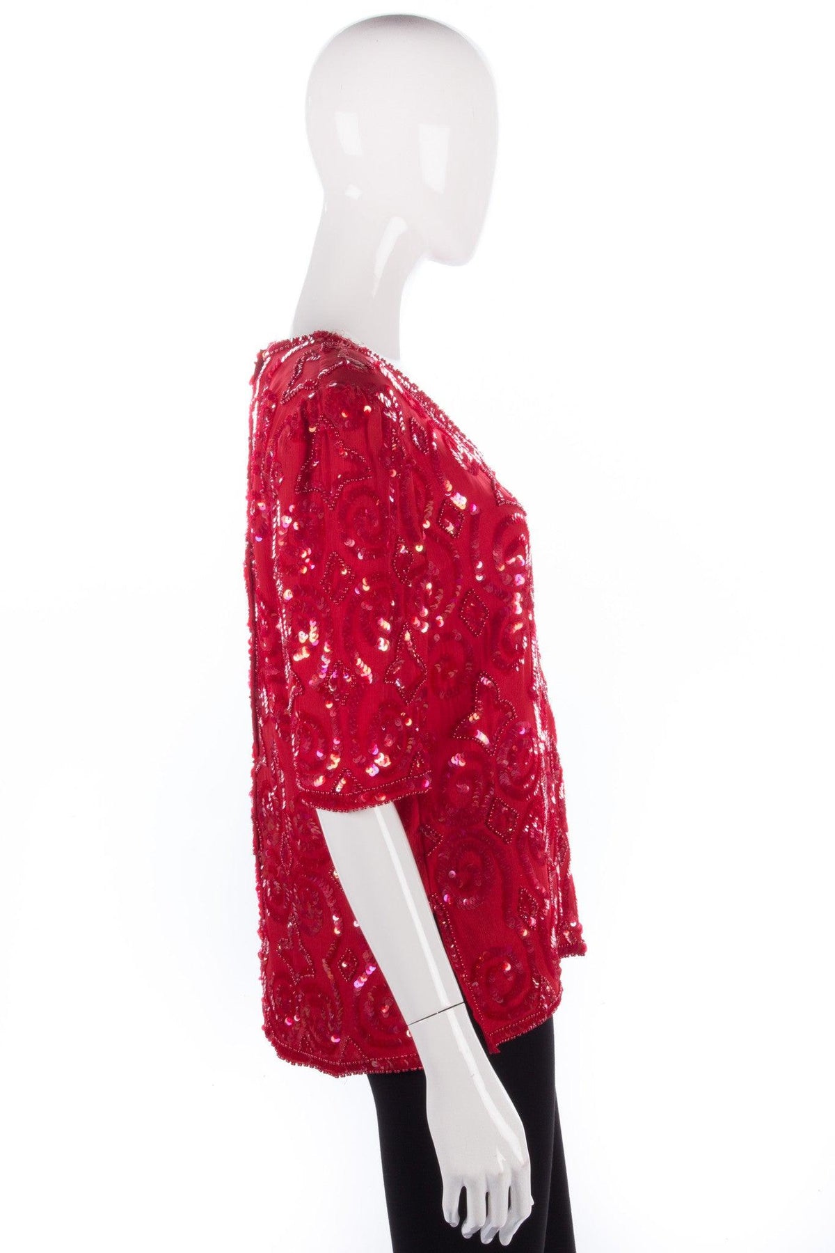 Beautiful Vintage Silk 70's Frank Usher Top Size M - Ava & Iva