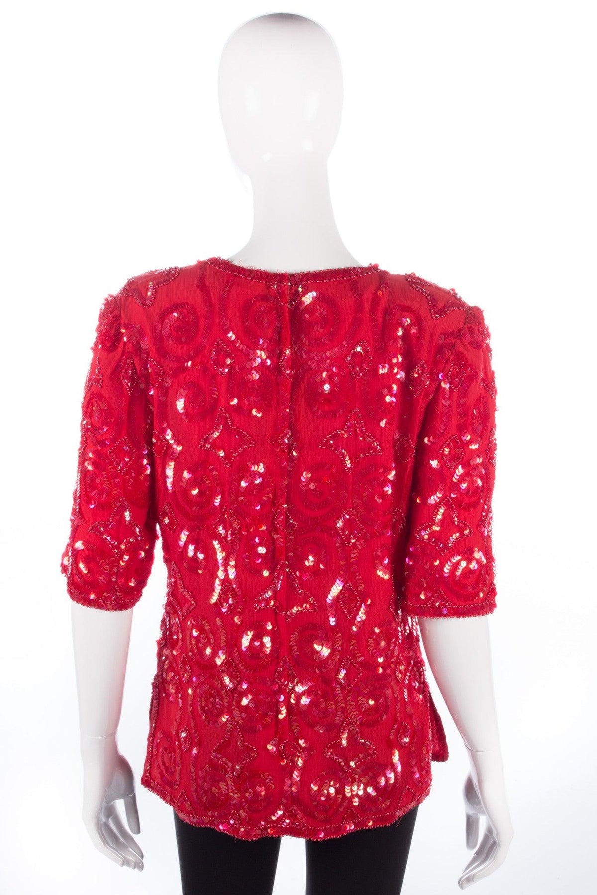 Beautiful Vintage Silk 70's Frank Usher Top Size M - Ava & Iva