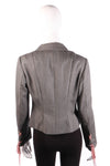Ronit Zilkha Jacket with Ribbon Ties Grey Wool Size 12 - Ava & Iva
