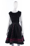 Mondi Skirt with Embroidery and Quilting.  Black Size 36 (UK8/10) - Ava & Iva