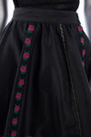 Mondi Skirt with Embroidery and Quilting.  Black Size 36 (UK8/10) - Ava & Iva