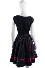 Mondi Skirt with Embroidery and Quilting.  Black Size 36 (UK8/10) - Ava & Iva