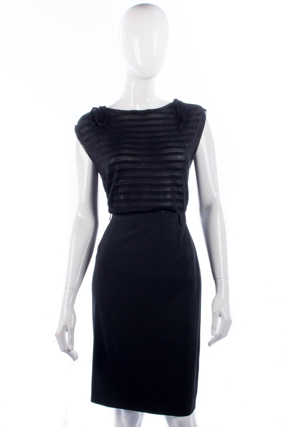 Escada Margaretha Ley Black 100% Wool Pencil Skirt 42 (UK14/16) - Ava & Iva