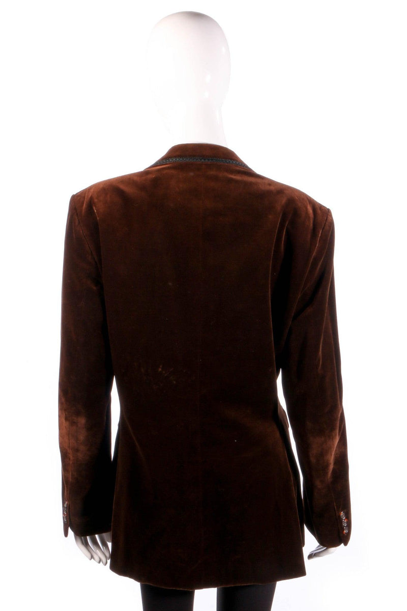 Ritex of Switzerland brown velvet jacket back