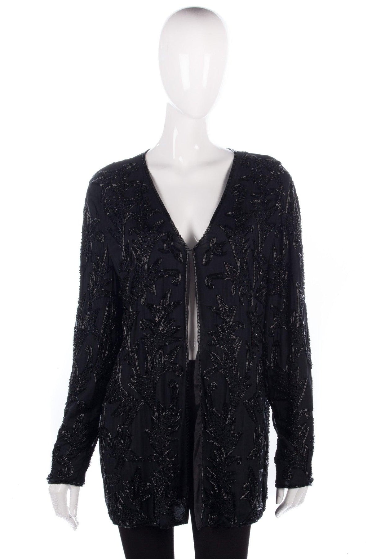 Long black beaded jacket - Ava & Iva
