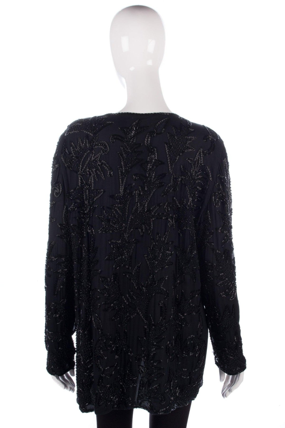 Long black beaded jacket - Ava & Iva
