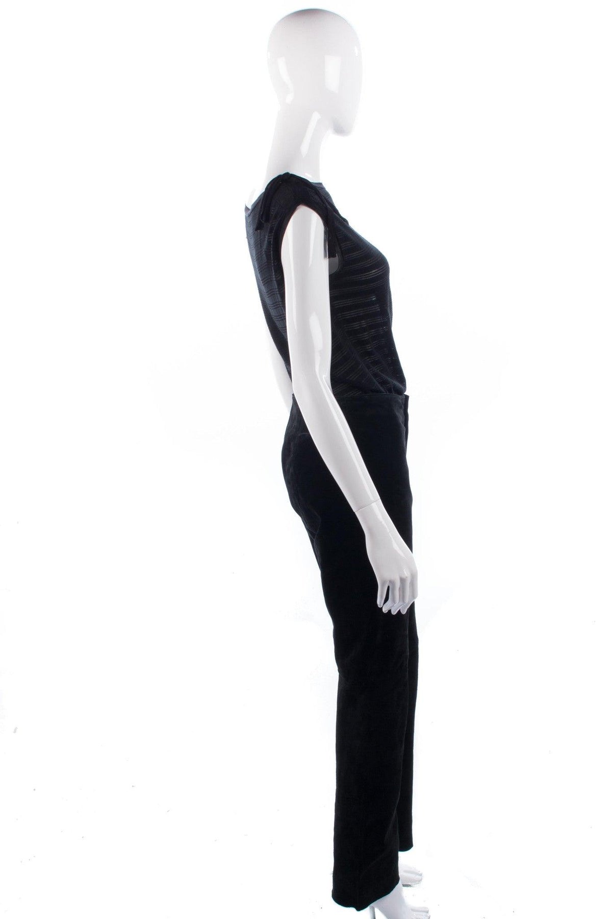 Live A Little Suede Trousers Black Size S - Ava & Iva