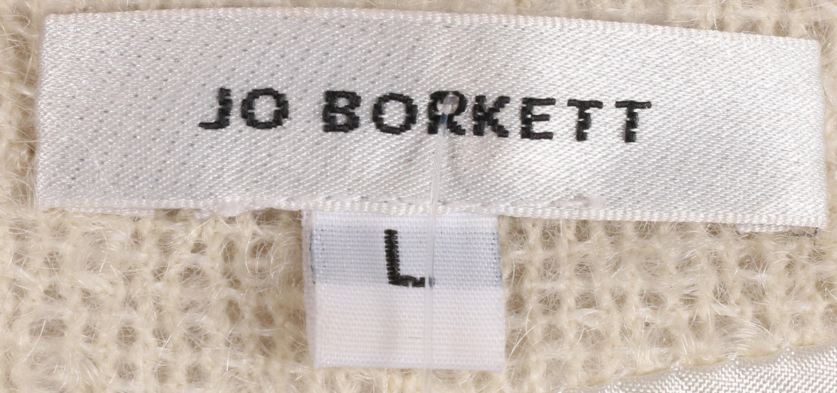 Jo Borkett Fine Wool Lightweight Jacket Cream Size L - Ava & Iva