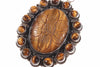 Brown flower pendant  detail