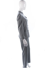 Versace Classic V2 Touser Suit Grey Wool IT Size 42 (UK10) - Ava & Iva