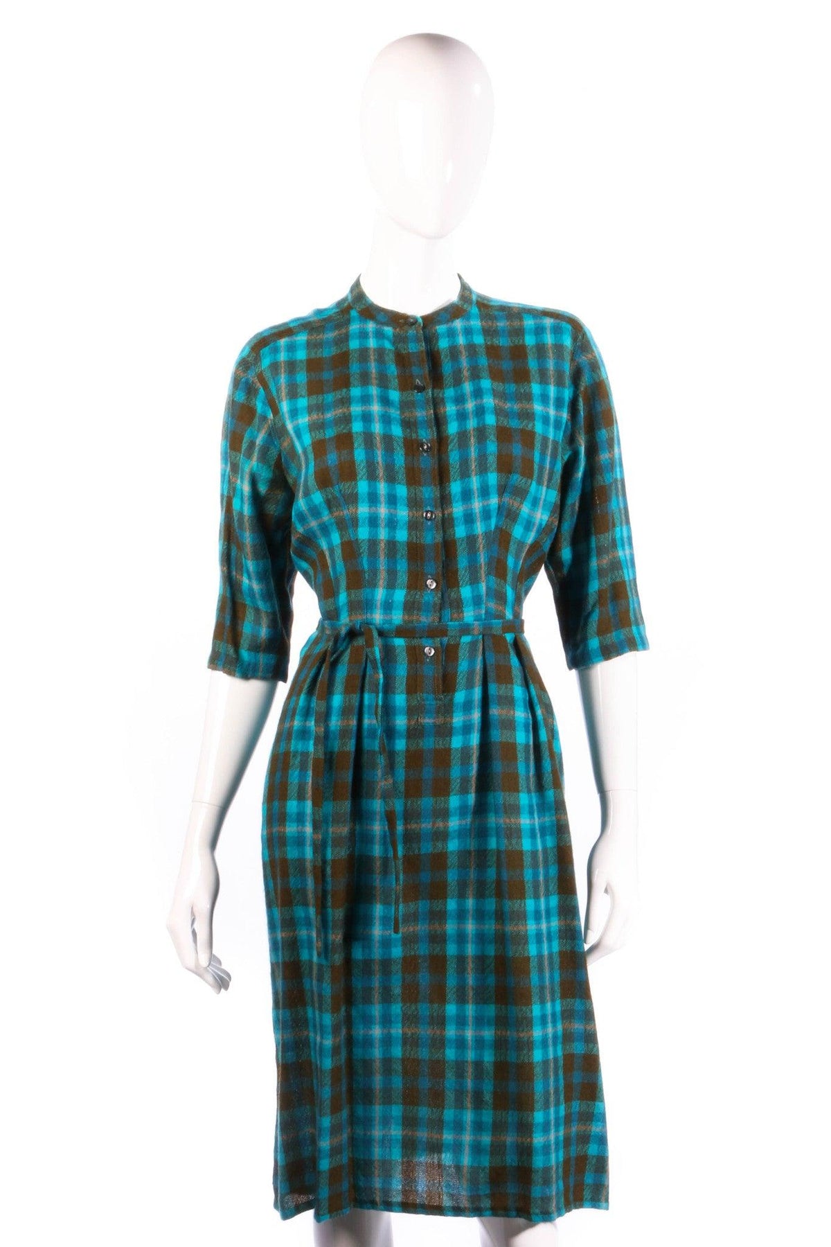 Donald Davies blue checked dress size 16
