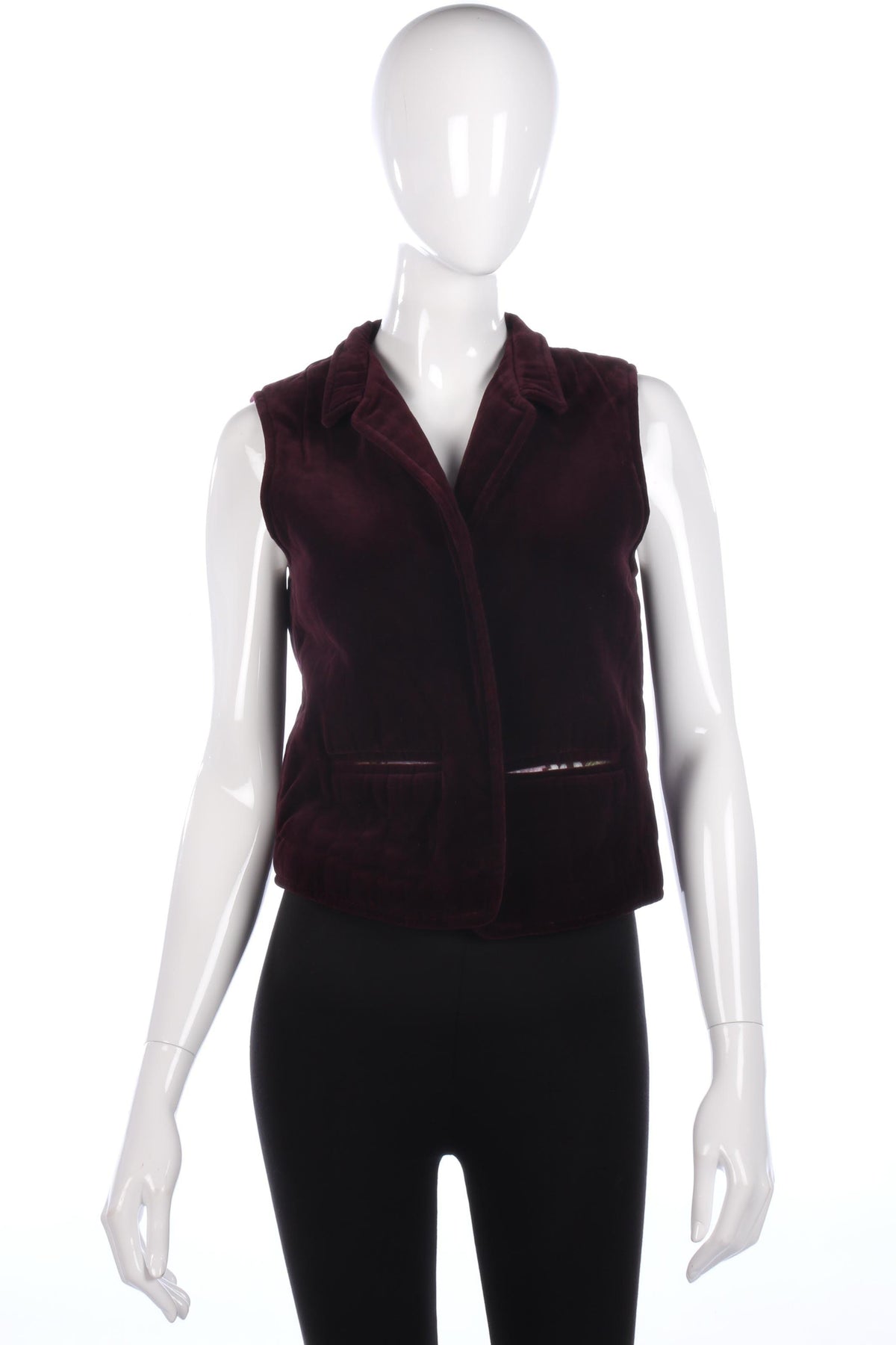 Annie Gough at Gemini Vintage Velvet Plum Waistcoat UK12/14 - Ava & Iva