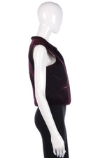 Annie Gough at Gemini Vintage Velvet Plum Waistcoat UK12/14 - Ava & Iva