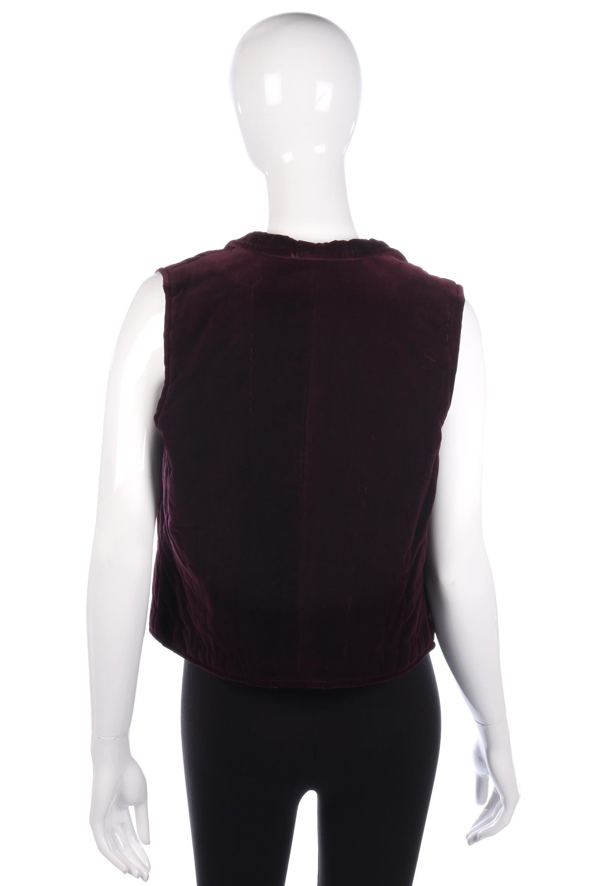 Annie Gough at Gemini Vintage Velvet Plum Waistcoat UK12/14 - Ava & Iva