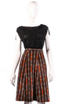 Brown skirt with chain print 