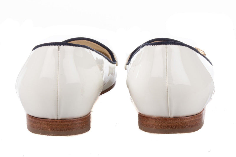 Rupert Sanderson Cream Leather Loafers Size 37 - Ava & Iva