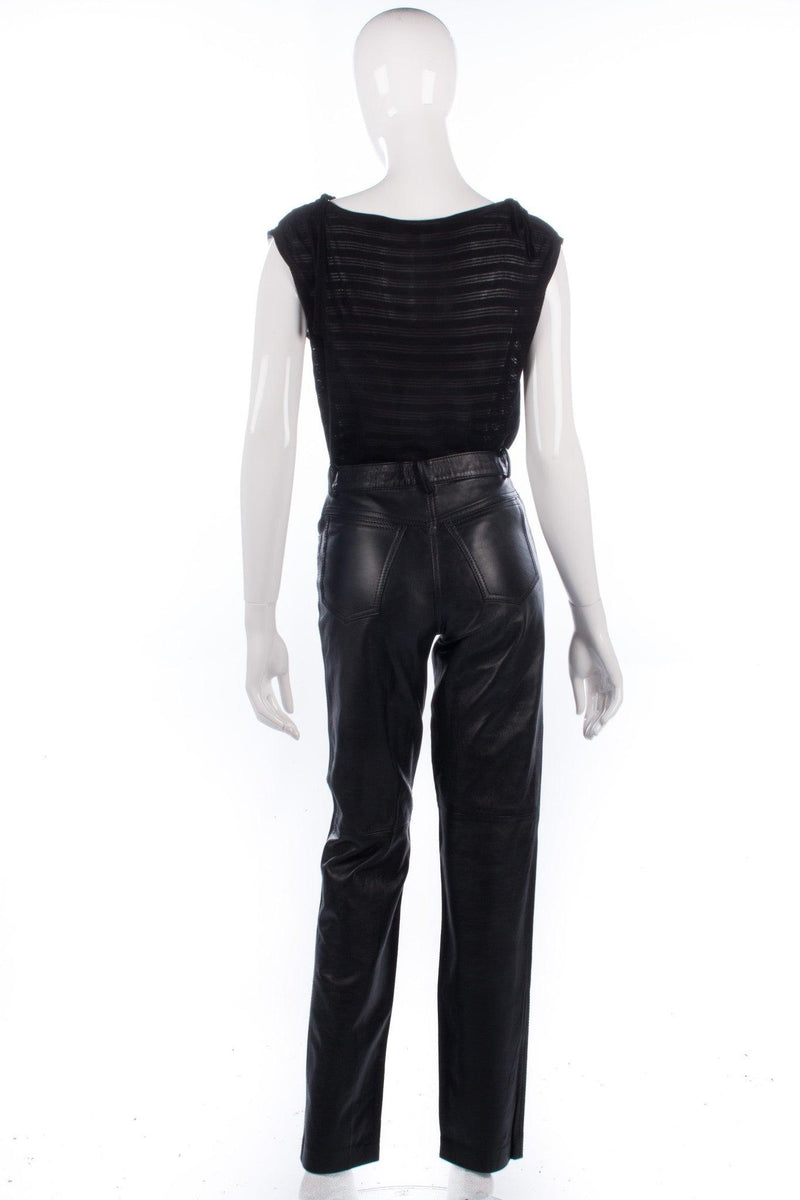 Mimosa black leather trousers - Ava & Iva
