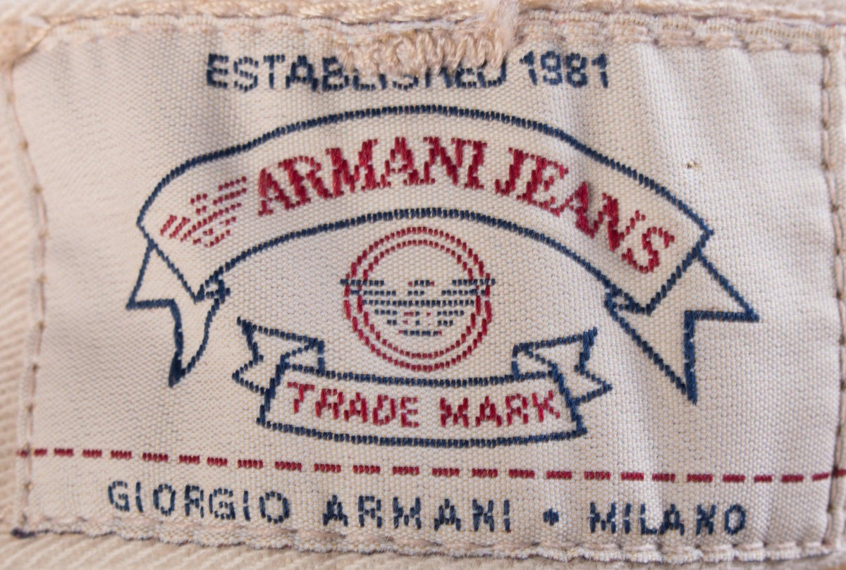 Armani Jeans High Waisted Cream Size 23 inch waist. - Ava & Iva