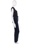 Stratos Collection High Waisted Jeans Dark Blue Stretch Waist Size 6/8 - Ava & Iva