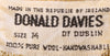 Donald Davies mustard checked dress size 14 label